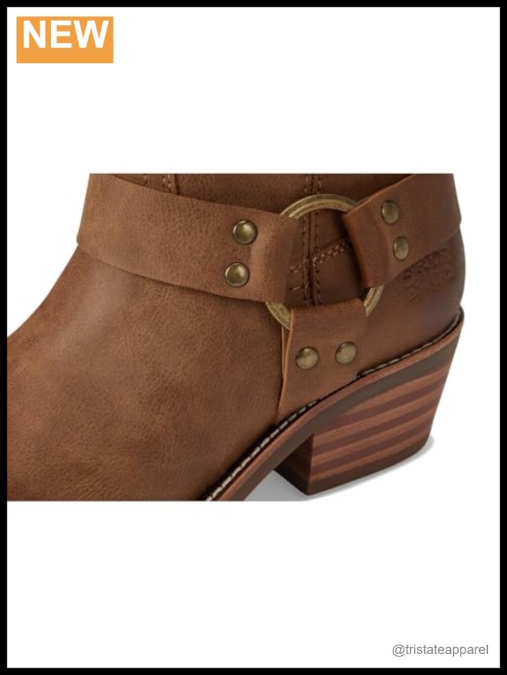 FRYE AND CO. Lorrie Harness 12 Women's Mid-Calf Pull-On Motorcycle Boots Vegan - Picture 5 of 6